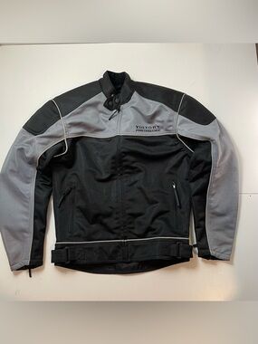 Victory Performance Padded Motorcycle Riding Jacket Mesh Armored Gray Size S